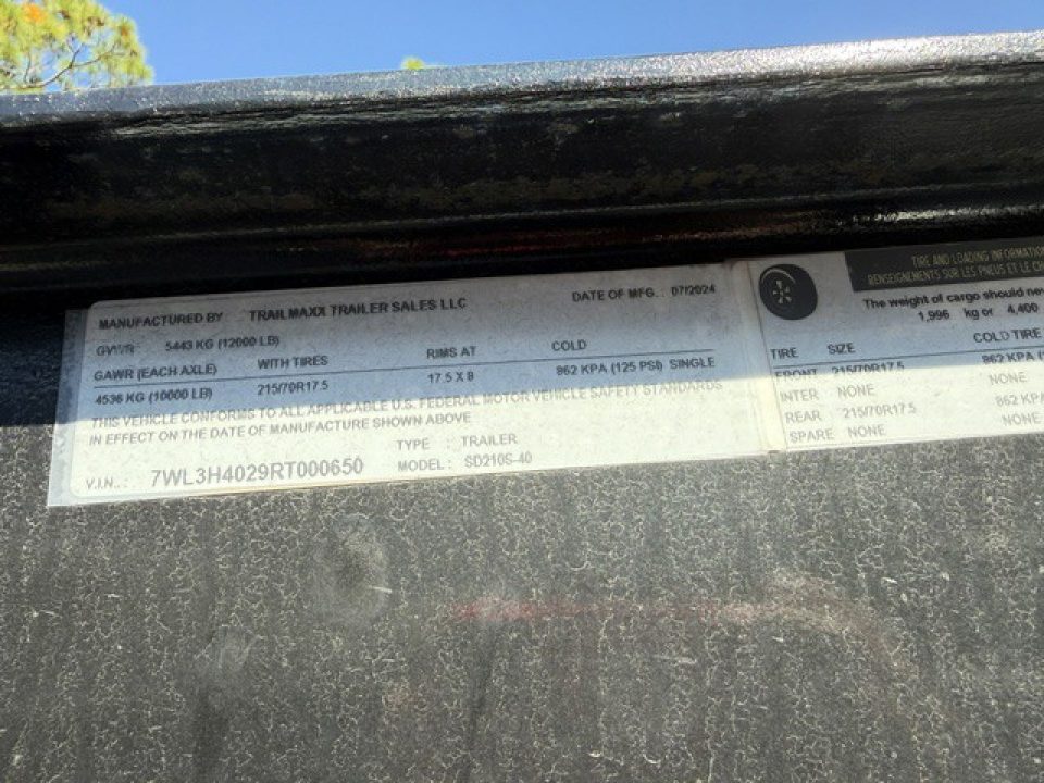 Used 2024 Trail Maxx Flatbed Trailer