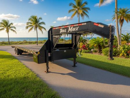 Used 2024 Trail Maxx 40 Ft Gooseneck Equipment Trailer – Hidden Ramps | 12,000 LB GVWR