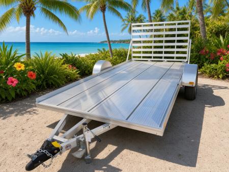 New 2026 Mission 7 x 14 Utility Single Axle Trailer Lightweight Carrier for Golf Carts & ATVs