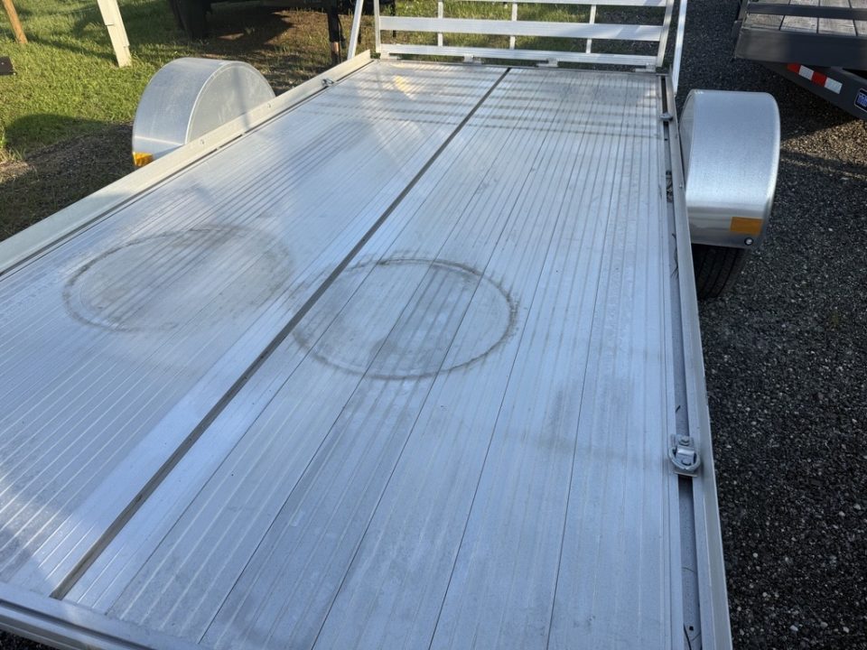 New 2026 Mission 6 x 12 All Aluminum Lightweight Utility Single Axle Trailer with Swing Up Jack