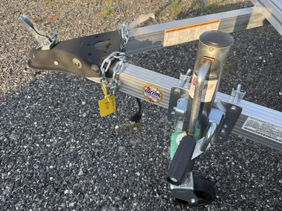 New 2026 Mission 6 x 12 All Aluminum Lightweight Utility Single Axle Trailer with Swing Up Jack