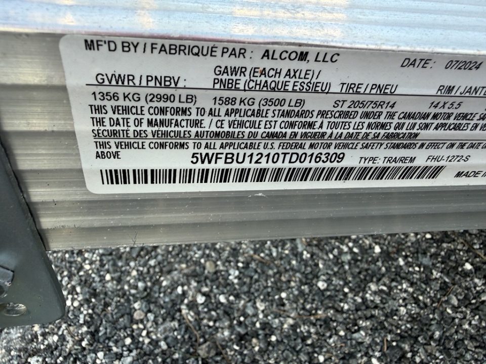 New 2026 Mission 6 x 12 All Aluminum Lightweight Utility Single Axle Trailer with Swing Up Jack