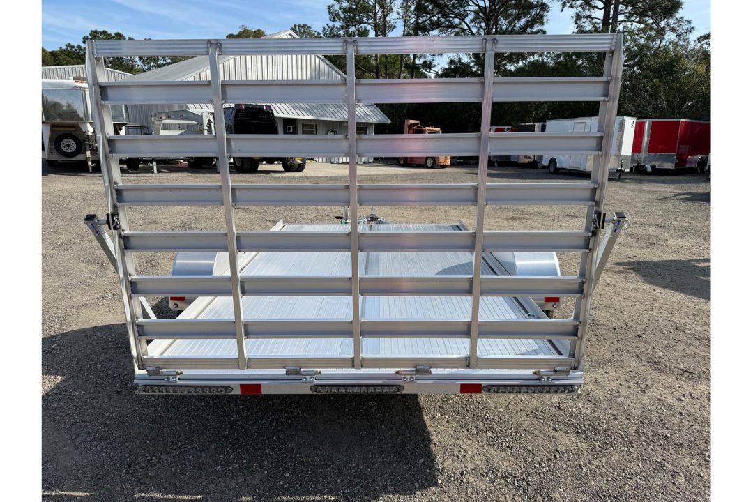 New 2026 Mission 6 x 12 All Aluminum Lightweight Utility Single Axle Trailer with Swing Up Jack