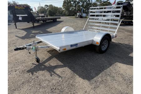 New 2026 Mission 6 x 12 All Aluminum Lightweight Utility Single Axle Trailer with Swing Up Jack