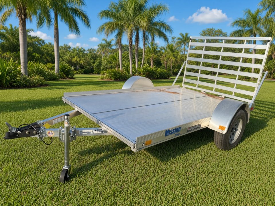 New 2026 Mission 6x10 Single Axle Utility Trailer – 2" Ball | Swing-Up Jack | Tie-Downs Utility Trailer