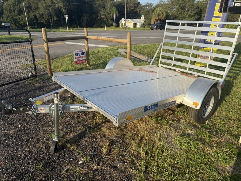 New 2026 Mission 6x10 Single Axle Utility Trailer – 2" Ball | Swing-Up Jack | Tie-Downs Utility Trailer