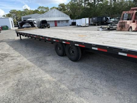 Used 2025 East Texas Trailers 8 x 40 Gooseneck Deckover Trailer – 14,000 lb GVWR | Heavy Duty Equipment & Car Hauler Trailer