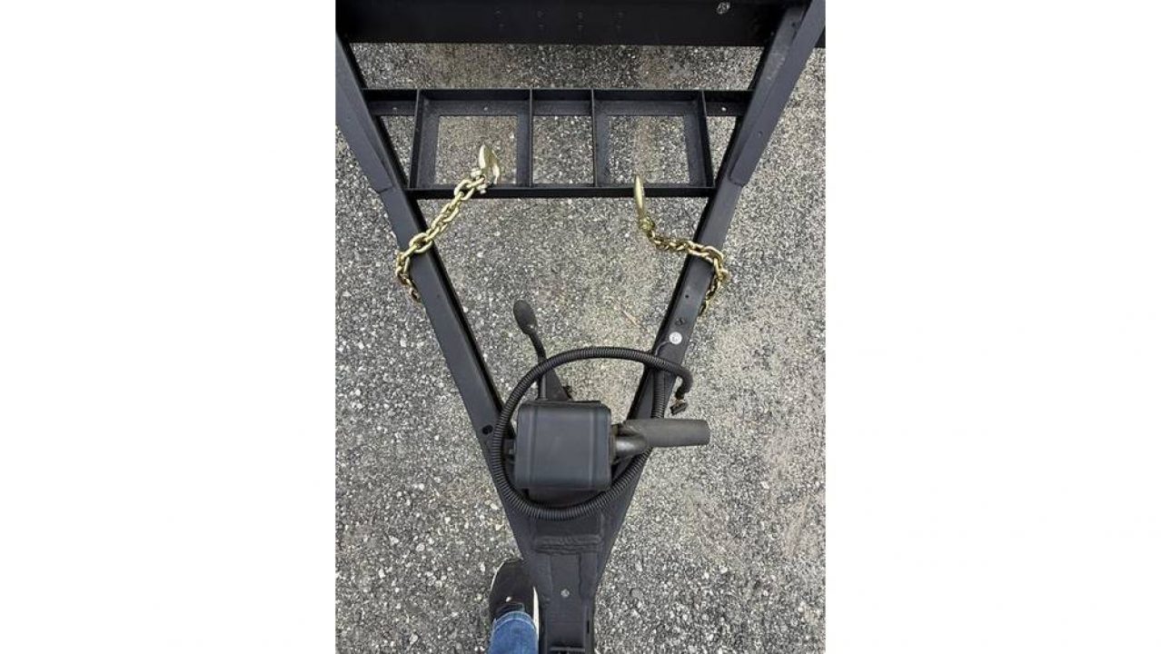 Used 2025 321 Trailers LLC 5 x 12 Utility Trailer with New Paint, Jack, Chains and Wood