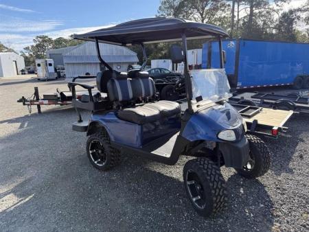 Used 2014 E-Z-GO 4 Seat Great Condition Lifted Blue RXV Golf Cart with New Batteries Golf Cart