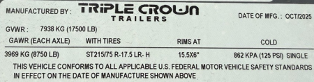 New 2026 Triple Crown Trailers Flatbed Trailer