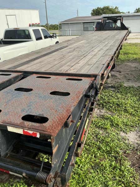 Used 2023 Trail Maxx 40 Ft Gooseneck Trailer – Mega Ramps & 12K GVWR Heavy-Duty Equipment Hauler Equipment Trailer