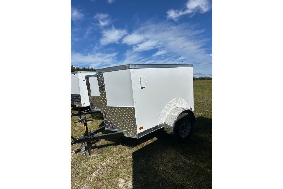 New 2026 Pro Craft 4 x 6 Single Axle White Enclosed Trailer