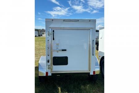 New 2026 Pro Craft 4 x 6 Single Axle White Enclosed Trailer