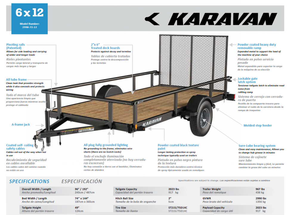 New 2026 Karavan 6 x 12 Utility Trailer