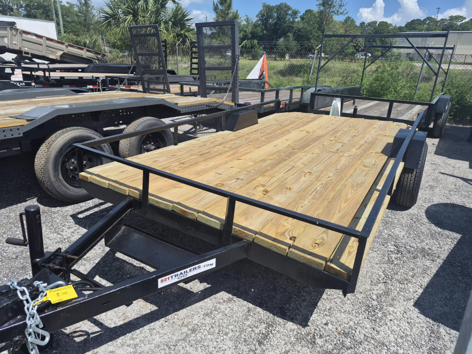 Used 2025 321 Trailers LLC 6.5x12.5 Utility Trailer with New Paint, Wood, Chains & Jack – Ready to Haul