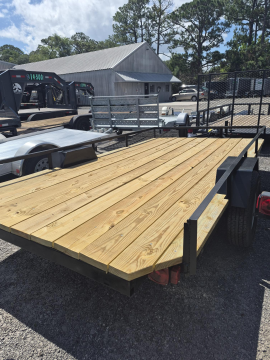 Used 2025 321 Trailers LLC 6.5x12.5 Utility Trailer with New Paint, Wood, Chains & Jack – Ready to Haul