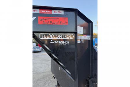 Used 2024 Trail Maxx 40 Ft Gooseneck Equipment Trailer Tandem with Mega Ramps Flatbed Trailer