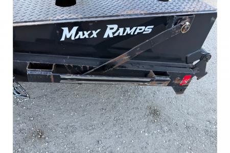 Used 2024 Trail Maxx 40 Ft Gooseneck Equipment Trailer Tandem with Mega Ramps Flatbed Trailer