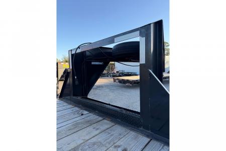 Used 2024 Trail Maxx 40 Ft Gooseneck Equipment Trailer Tandem with Mega Ramps Flatbed Trailer