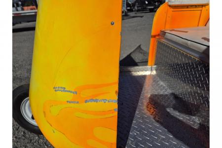 Used 2003 Other Custom 3-Wheeled Golf Cart – Orange & Yellow | Single Seat | Stick Steering and New Batteries Golf Cart