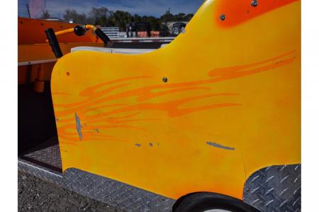 Used 2003 Other Custom 3-Wheeled Golf Cart – Orange & Yellow | Single Seat | Stick Steering and New Batteries Golf Cart