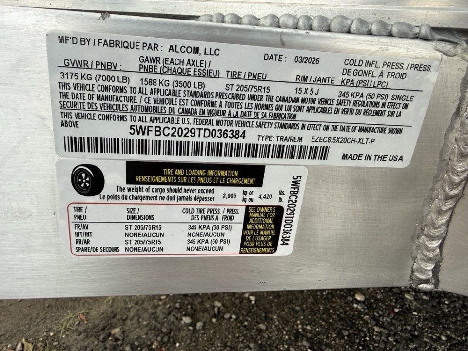 New 2026 ALCOM 8.5 x 20 All Aluminum Enclosed XLT Pro Series Enclosed Car Hauler