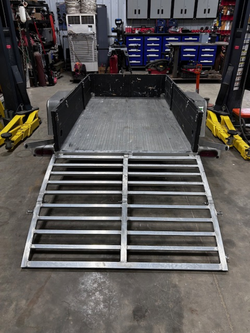 Used 2017 Bear Track 53"X96" ALUMINUM W BI-FOLD GATE 2,100 GVWR Utility Trailer