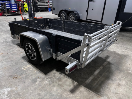 Used 2017 Bear Track 53"X96" ALUMINUM W BI-FOLD GATE 2,100 GVWR Utility Trailer