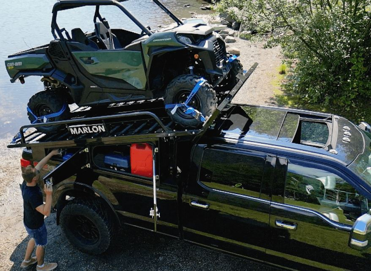 New Marlon UTV DECK SXS EXTENDED with Side Box & strap kit
