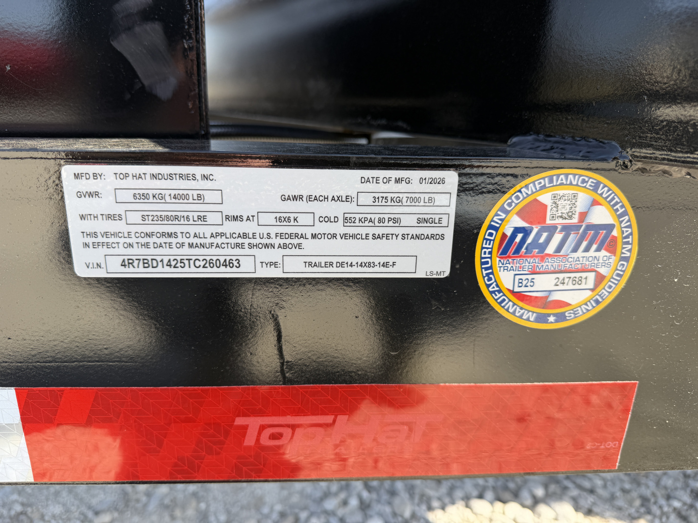 New 2026 Top Hat Trailers DE14- 83" X 14' ( 3FT SIDES) Dump Trailer