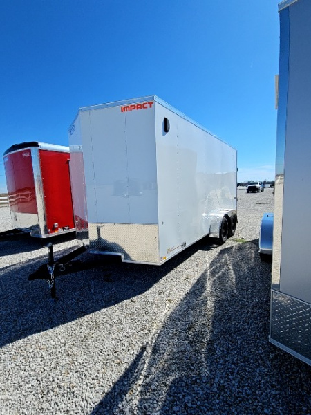 New 2026 Impact Trailers Quake 7 x 16 7K Ramp Door Cargo / Enclosed Trailer