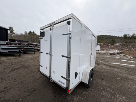 New 2026 US Cargo 6X10 + 2ft V nose/ Barn Door / 6'6" interior/Polycore/ Ext. Tongue - 2990gvw
