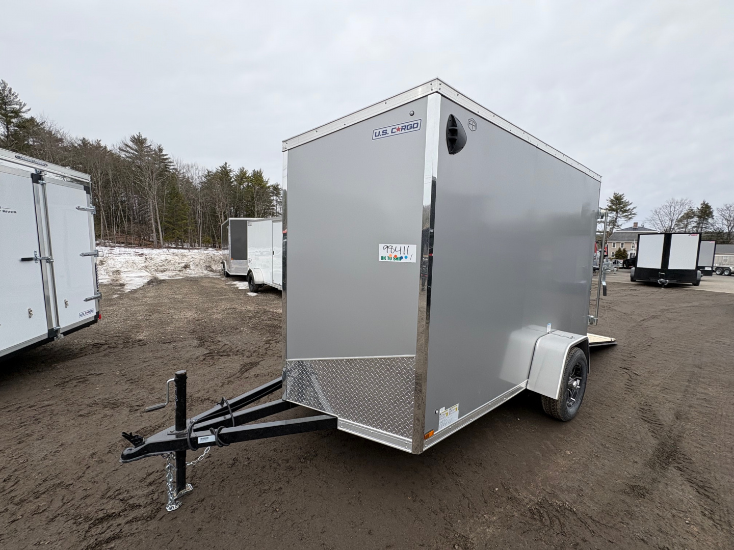 New 2026 US Cargo 6X10 + 2ft V nose/ Ramp Door / 6'6" interior/Polycore/ Ext. Tongue - 2990gvw