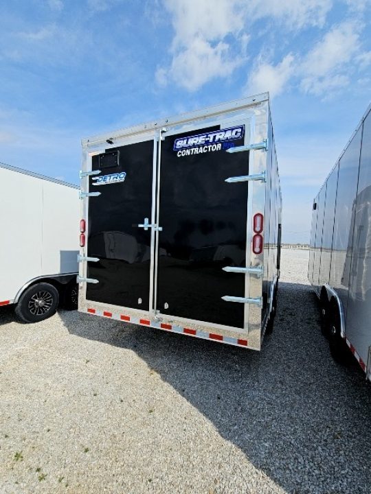 New 2026 Sure-Trac 8.5 x 18 14K Double Rear Door Contractor Pro Enclosed Bullnose Cargo Trailer