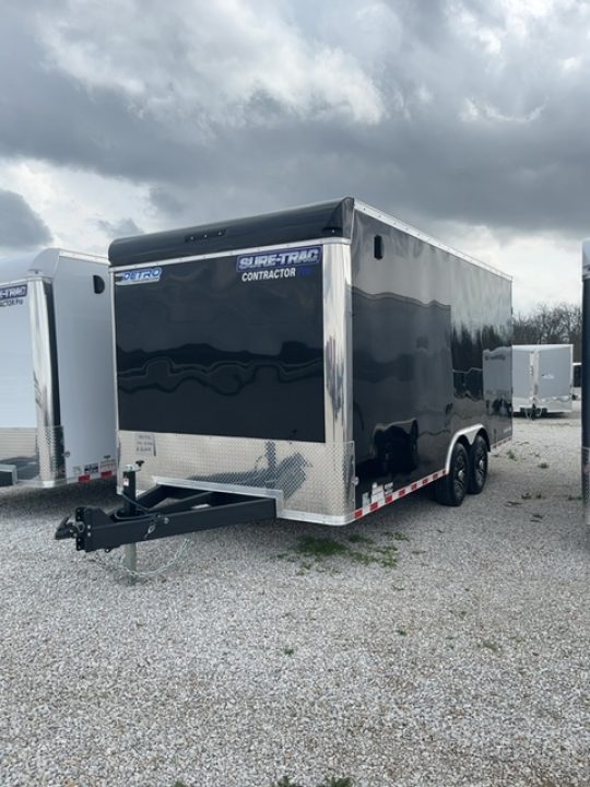 New 2026 Sure-Trac 8.5 x 18 14K Double Rear Door Contractor Pro Enclosed Bullnose Cargo Trailer