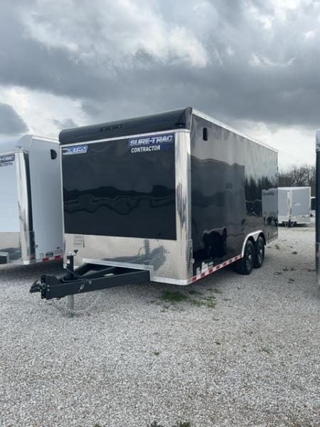 New 2026 Sure-Trac 8.5 x 18 14K Double Rear Door Contractor Pro Enclosed Bullnose Cargo Trailer