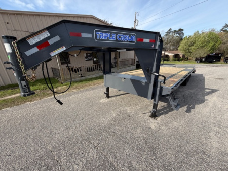 New 2026 Triple Crown Trailers 8X25GOOSENECK Equipment Trailer
