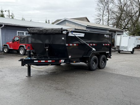 New 2026 PJ Trailers 83" x 14' Low-Pro High Side Telescopic w. VOYAGER PKG (DT1) 15.4K GVWR Dump Trailer