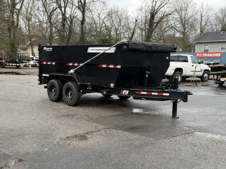 New 2026 PJ Trailers 83" x 14' Low-Pro High Side Telescopic w. VOYAGER PKG (DT1) 15.4K GVWR Dump Trailer