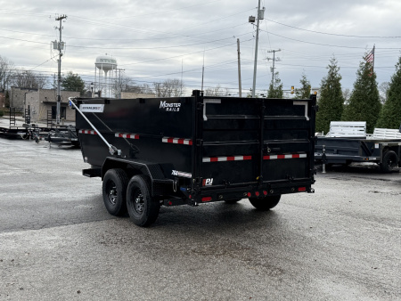 New 2026 PJ Trailers 83" x 14' Low-Pro High Side Telescopic w. VOYAGER PKG (DT1) 15.4K GVWR Dump Trailer