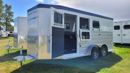 New 2026 Trails West Sierra II Extra Tall 3 Horse Trailer w/ Escape Door