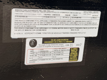 New 2026 Load Trail 8.5-24 Deckover Tilt Equipment Hauler 14k GVWR