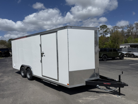 New TX8.5X20TA3 Texas Trailers Cargo / Enclosed Trailer w/ Ramp Door & 48  Side Door