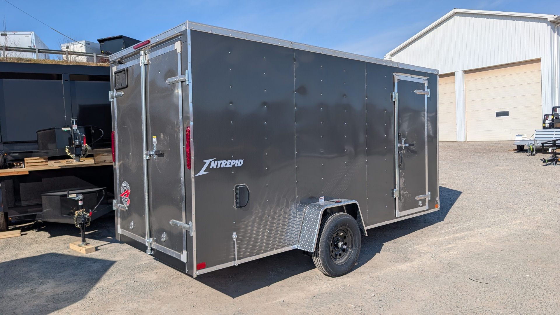 New 2026 Homesteader 6x14 Intrepid V-Nose Cargo Trailer w/ Barn Doors