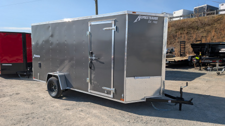 New 2026 Homesteader 6x14 Intrepid V-Nose Cargo Trailer w/ Barn Doors