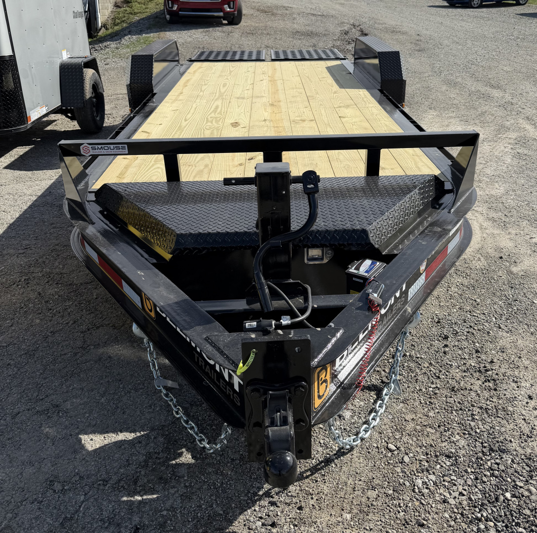 New 2026 Belmont 18' (15+3) HD Lo Pro Equipment Trailer w/ Full Width Wedge Ramps
