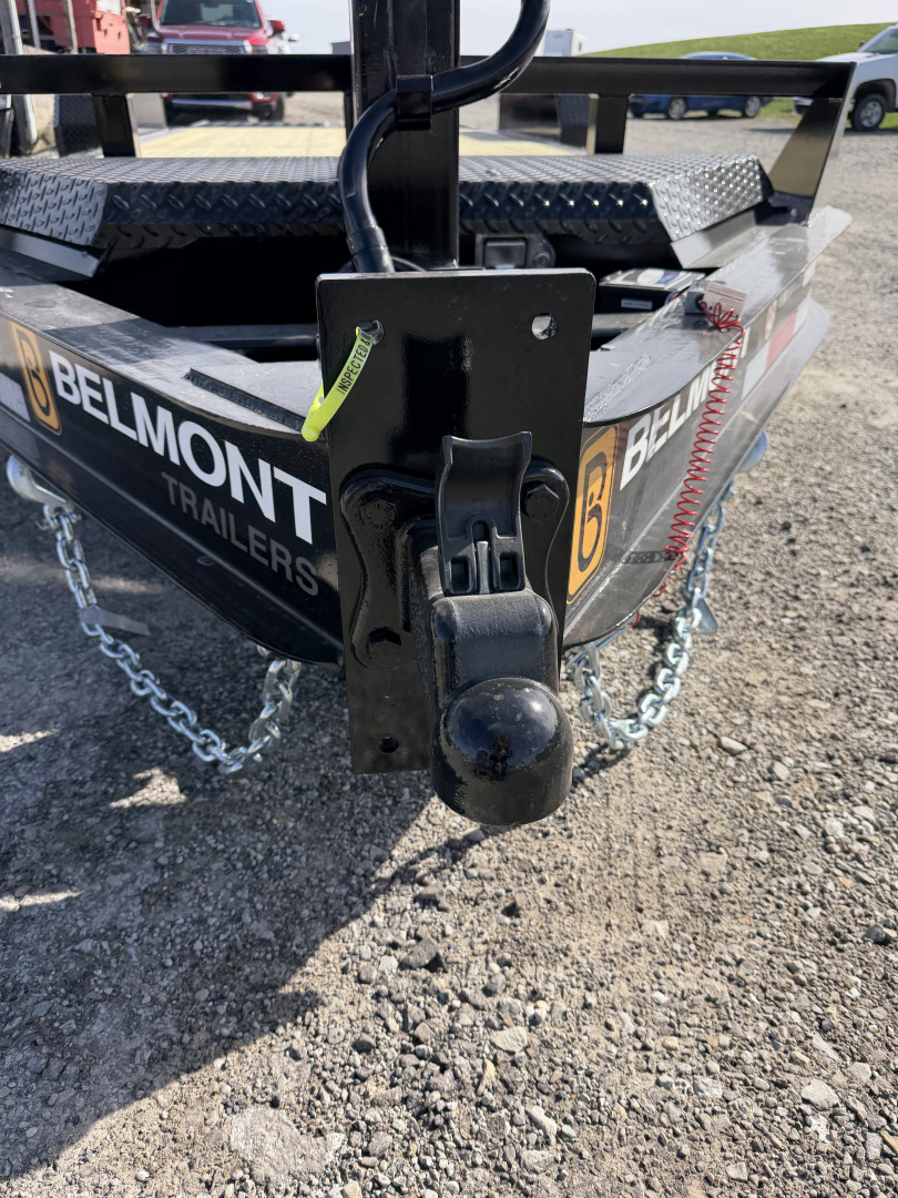 New 2026 Belmont 18' (15+3) HD Lo Pro Equipment Trailer w/ Full Width Wedge Ramps