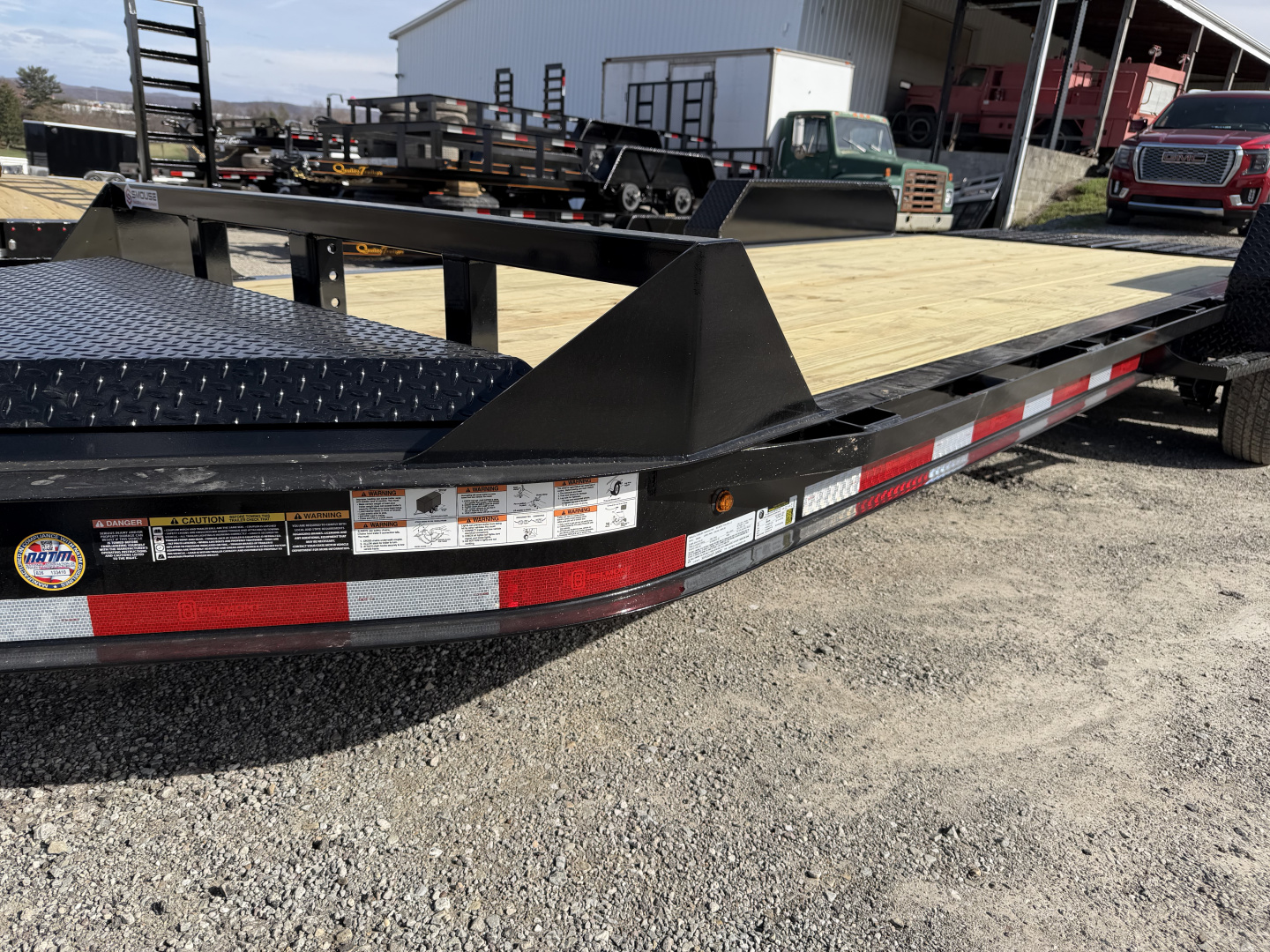 New 2026 Belmont 18' (15+3) HD Lo Pro Equipment Trailer w/ Full Width Wedge Ramps