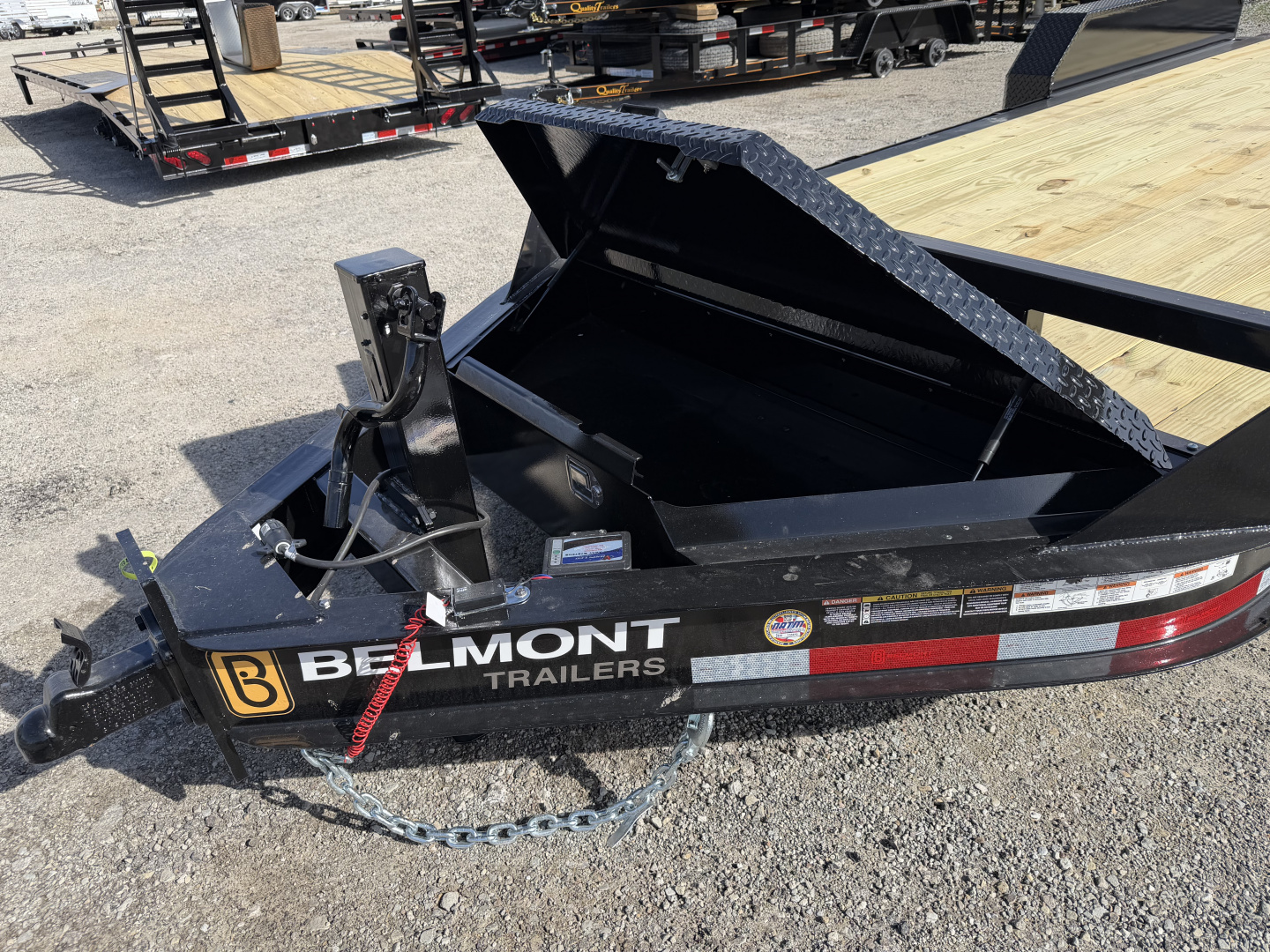New 2026 Belmont 18' (15+3) HD Lo Pro Equipment Trailer w/ Full Width Wedge Ramps