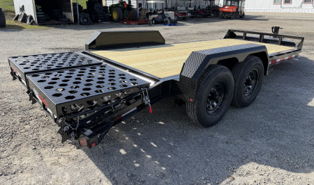 New 2026 Belmont 18' (15+3) HD Lo Pro Equipment Trailer w/ Full Width Wedge Ramps